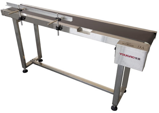 1300mm Tipo padrão de garrafas de alimentos Cintura transportadora de correspondência com impressora a jato de tinta