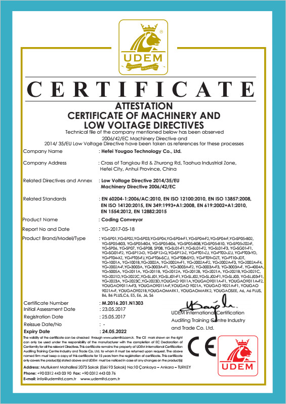 China Hefei Luox Yougao Technology Co., Ltd. Certificações